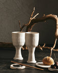 Goblets in matte white
