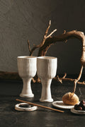 Goblets in matte white