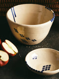 handmade bowls with bartblanc design in royal blue